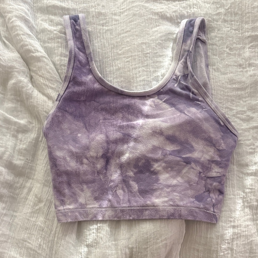 Purple Tie-Dye Crop Top